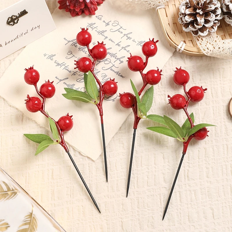 Christmas Wreath Fake - 10 adet Noel Dekorasyon Yapay Berry