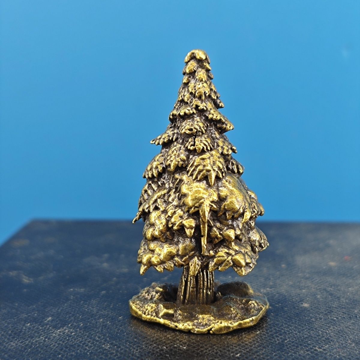 Christmas Tree Artificial - Pirinç Masa Süsleme, Mini Kar Sahnesi